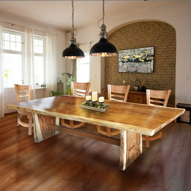 Suar Live Edge Unique Slab Dining Table / Conference Table - 118