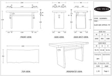 Suar Live Edge Slab Freestanding Bar with Shelf, 79 Inch (choice of table tops)