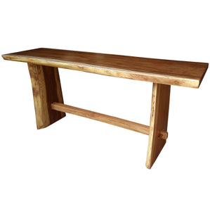 Suar Live Edge Unique Slab Bar Table, 98 Inch - La Place USA Furniture Outlet