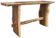 Suar Live Edge Unique Slab Bar Table, 98 Inch - La Place USA Furniture Outlet