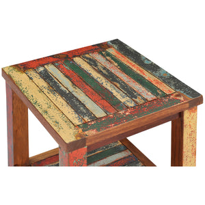 Marina Del Rey Recycled Teak Wood Boat Side Table