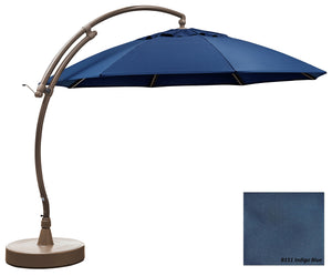 Sun Garden 13 Ft. Easy Sun Cantilever Umbrella and Parasol, the Original from Germany, Indigo Blue Canopy with Bronze Frame - La Place USA Furniture Outlet