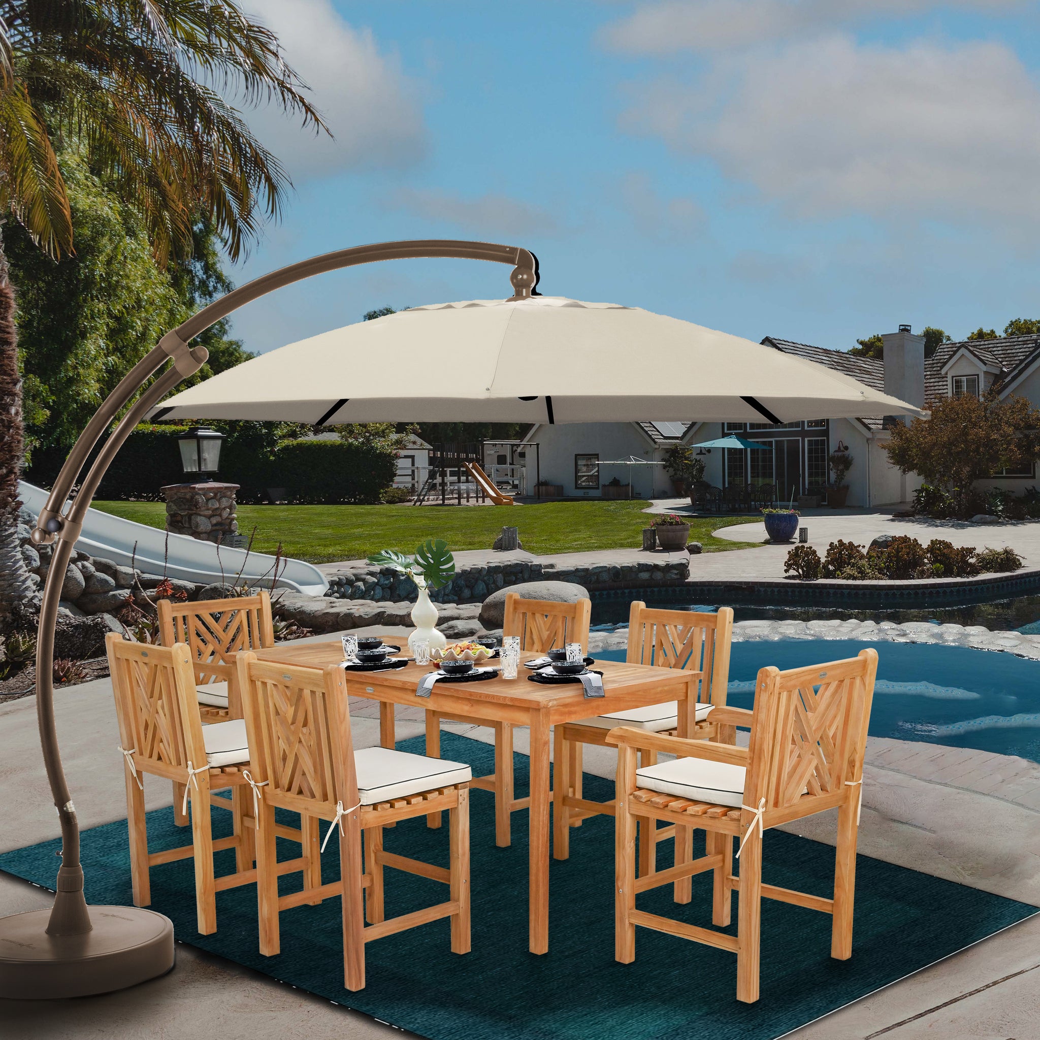 Ledig Milestone rigdom Sun Garden 13 Ft. Easy Sun Cantilever Umbrella and Parasol, the Origin – La  Place USA Furniture Outlet