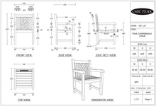 Teak Wood Chippendale Arm Chair