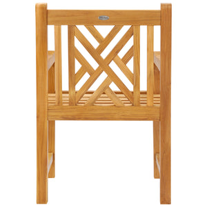 Teak Wood Chippendale Arm Chair
