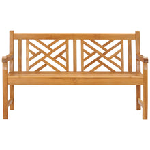 Teak Wood Chippendale Double Bench