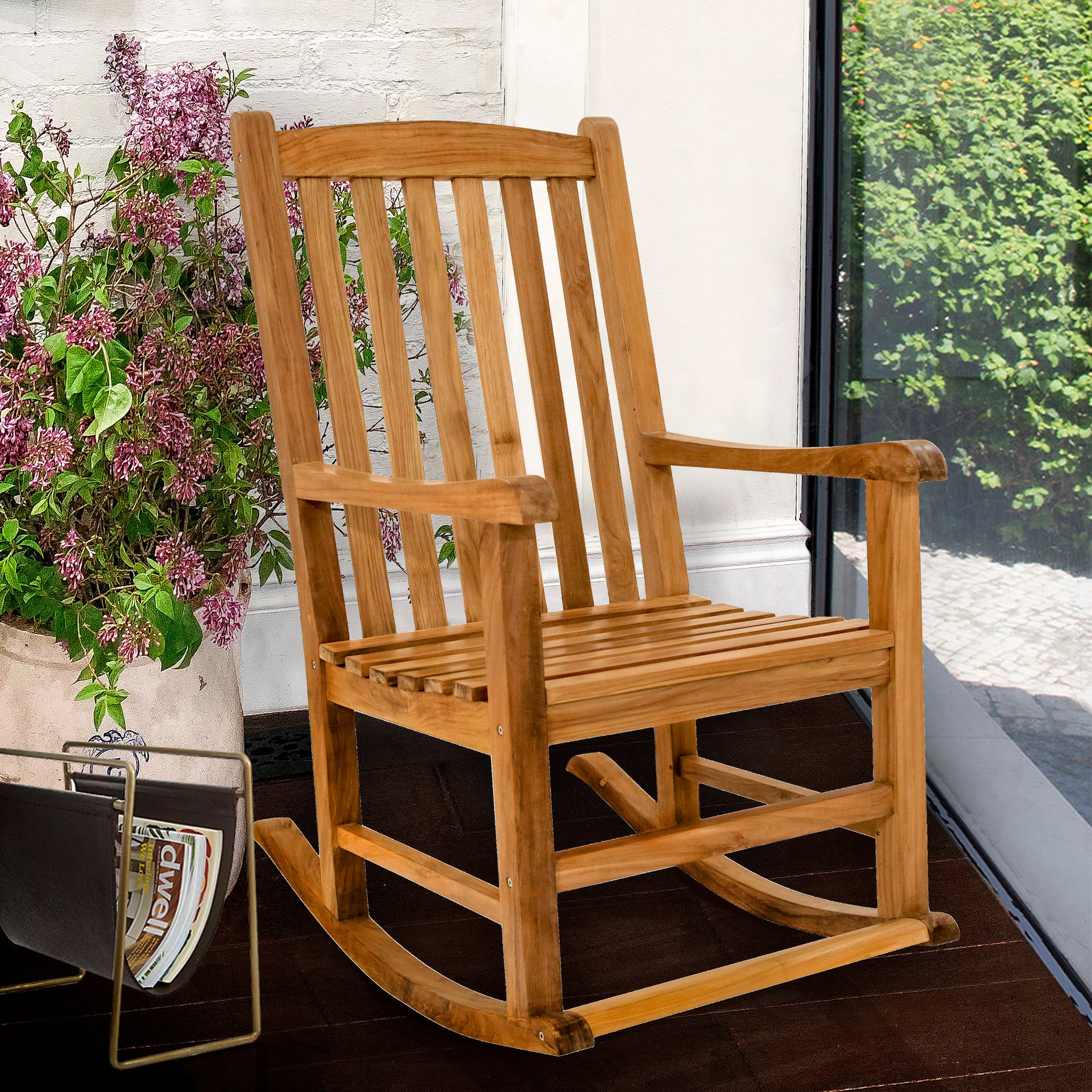 Teak Wood Santiago Rocking Chair – La Place USA Furniture Outlet