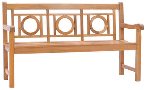 Teak Wood Double-O Bench, 5 Foot - La Place USA Furniture Outlet