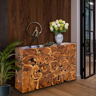 Teak Wood Akar Console Table - La Place USA Furniture Outlet